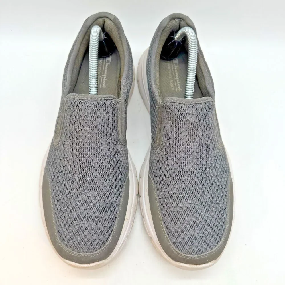 Champion Memory Foam Comfort Slip On Shoes Men's 10.5 Gray Casual Sneaker Loafer